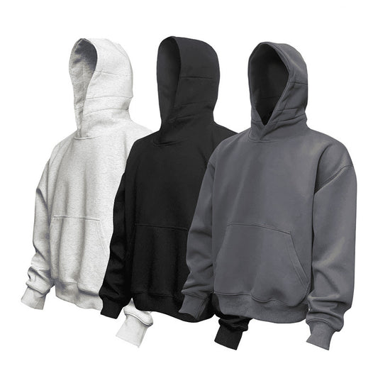 American Style Loose Hooded Short Oversized Sweater For Men And Women